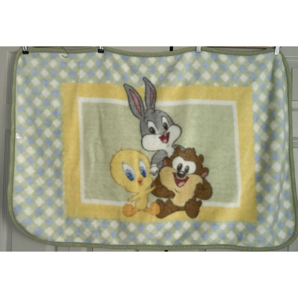 Vintage Looney Tunes Baby Looney Tunes‎ Plush Soft Baby Blanket Throw 30